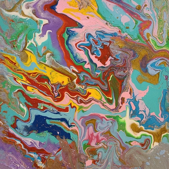 Hand painted Abstract Art Wall Decor - Picture 3 of 10